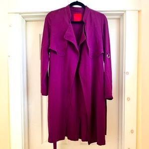 Deep purple trench dress